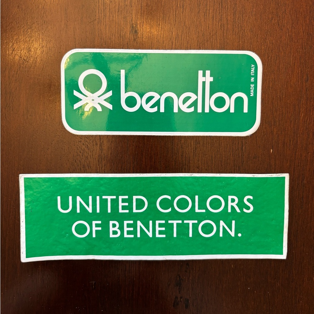 Vintage United Colors of Benetton stickers Made in Italy